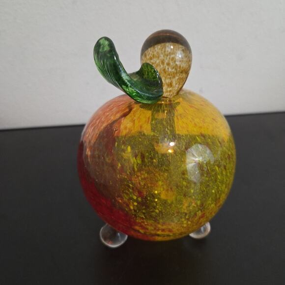 Plow And Hearth Glass Pear Fruit Fly Trap Footed Art Glass - Picture 2 of 6